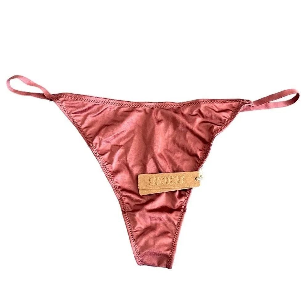 NWT SKIMS Sexy G-String Satiny Lingerie Berry Pink Thong Panty